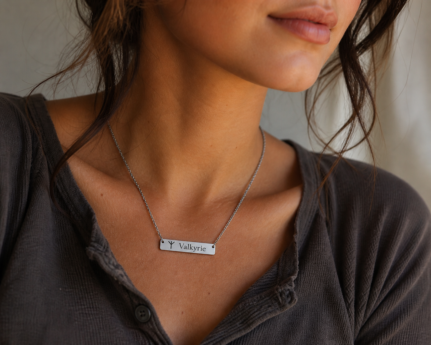 Valkyrie Horizontal Bar Necklace