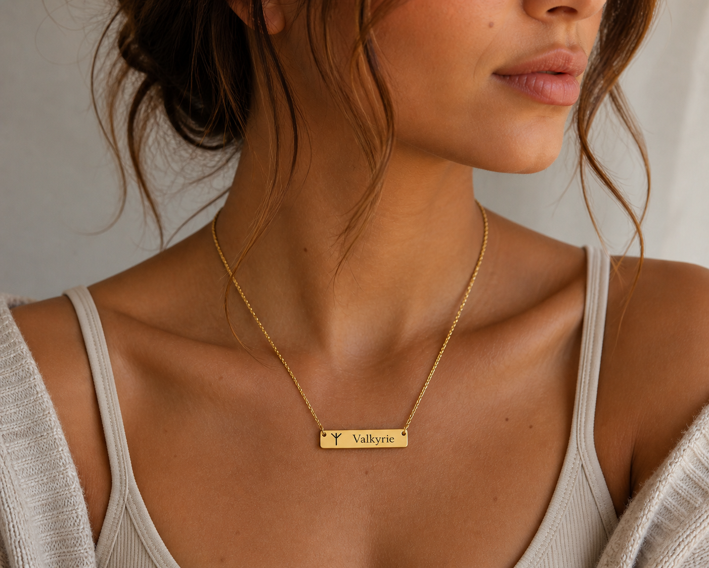Valkyrie Horizontal Bar Necklace