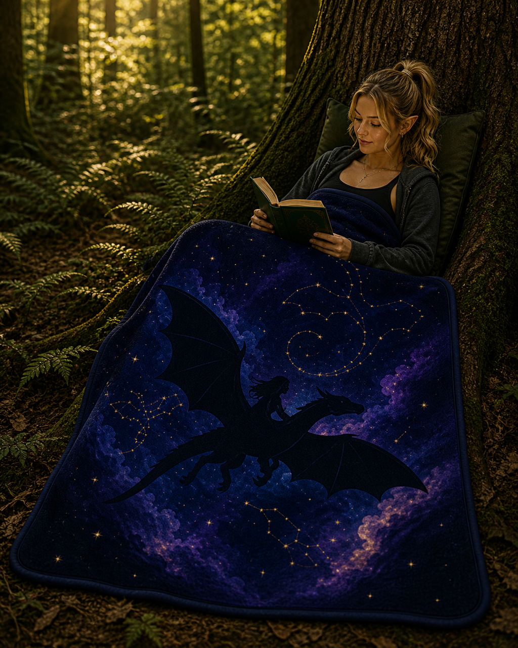 Dragon Rider Fleece Blanket