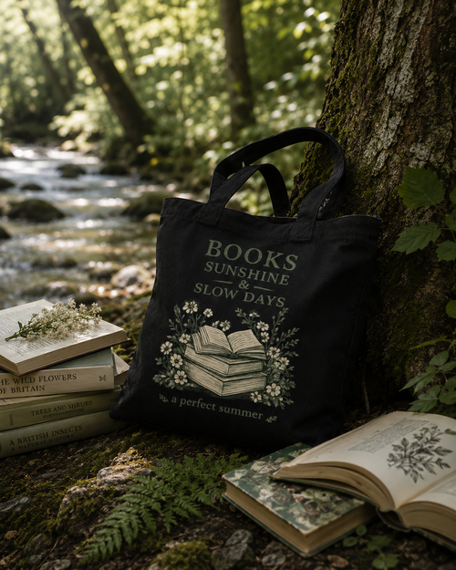 Books, Sunshine & Slow Days Canvas Tote