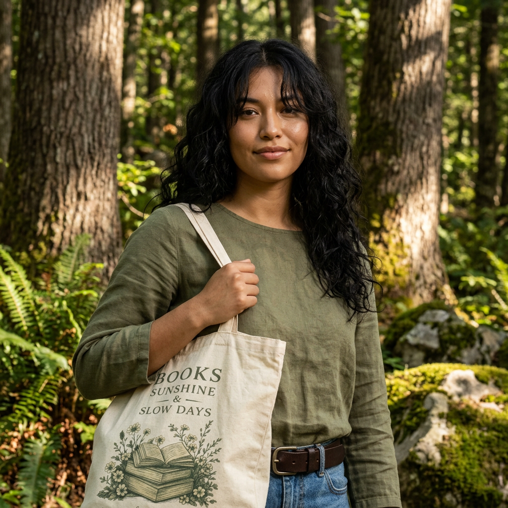 Books, Sunshine & Slow Days Canvas Tote