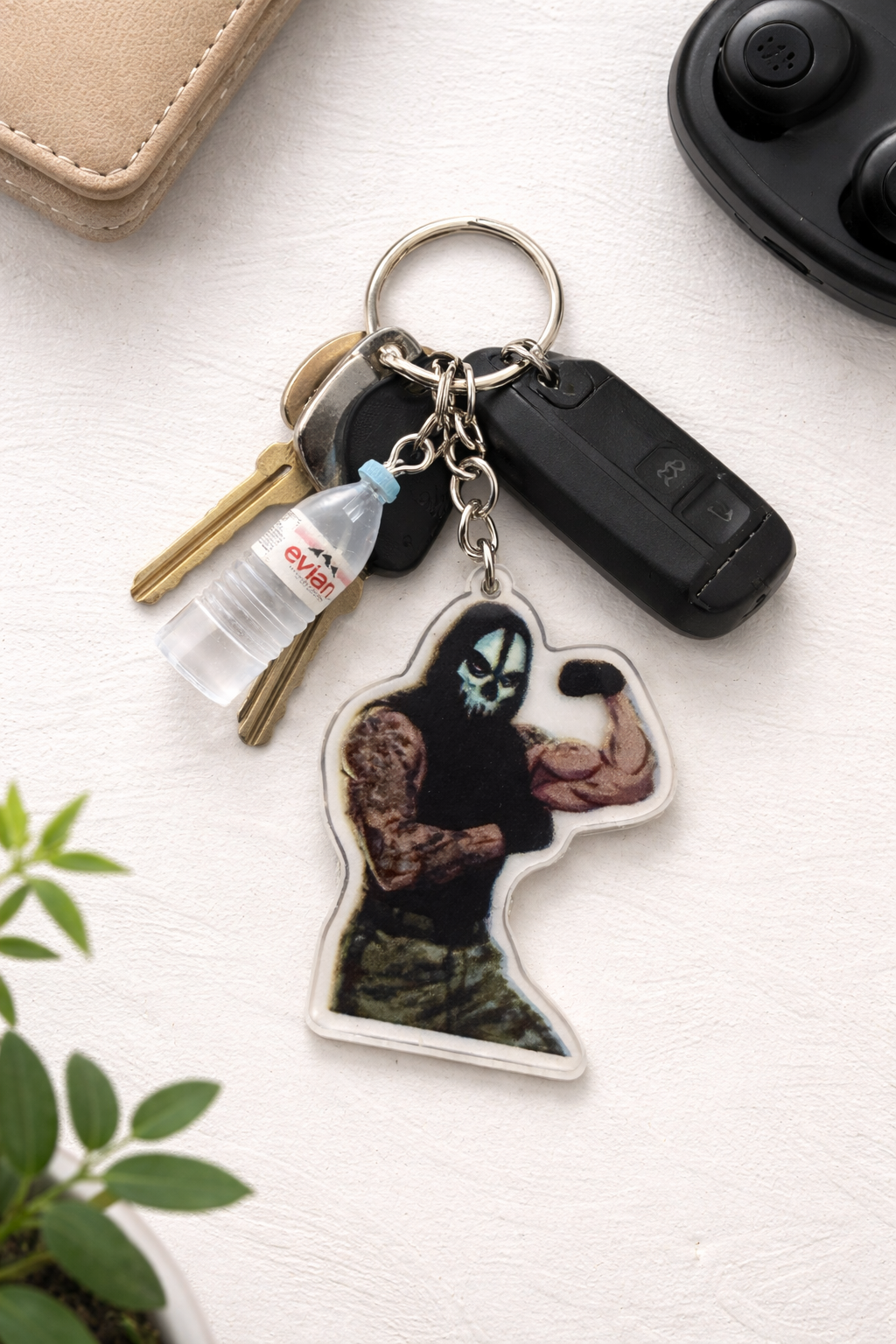 “Norse” Flexing Skull Keychain – Tiny Gains, Big Attitude
