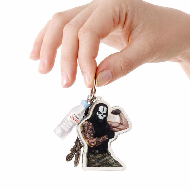 “Norse” Flexing Skull Keychain – Tiny Gains, Big Attitude